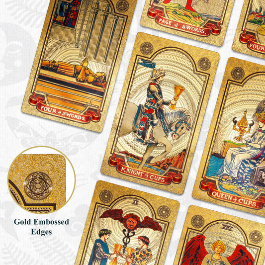 KIINO 78 gold-foil tarot card back showing premium finish for collection