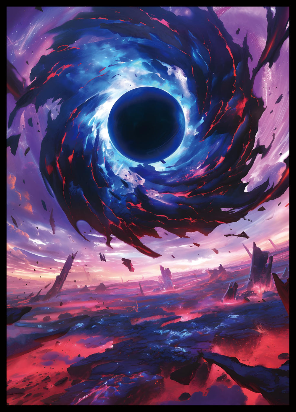 Kiiransr Black Hole Damnation sleeve front art provides crystal clear card visibility.