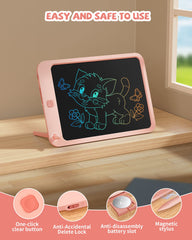 Kikapabi 10-inch ultra-thin LCD tablet, portable for travel.