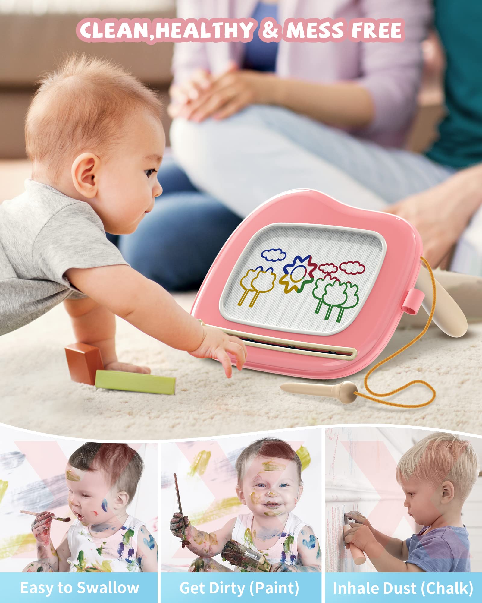 Kikapabi doodle board is travel-friendly for car trips and flights.