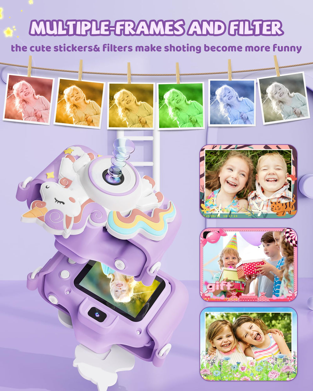 Kikapabi Kids Camera includes a 32G SD card for storage.