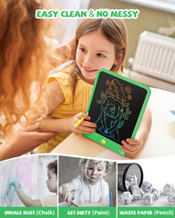 Kikapabi kids drawing on tablet showcasing portable learning and fun.