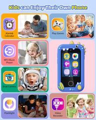 Kikapabi Kids Smart Phone blue alarm and calendar helps with routines and time awareness