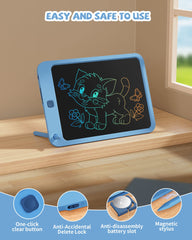 Kikapabi LCD Writing Tablet 10 Inch navy kid drawing in use