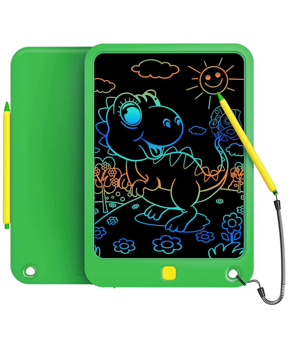 Kikapabi LCD writing tablet 10-inch front view for on-the-go doodling and learning.