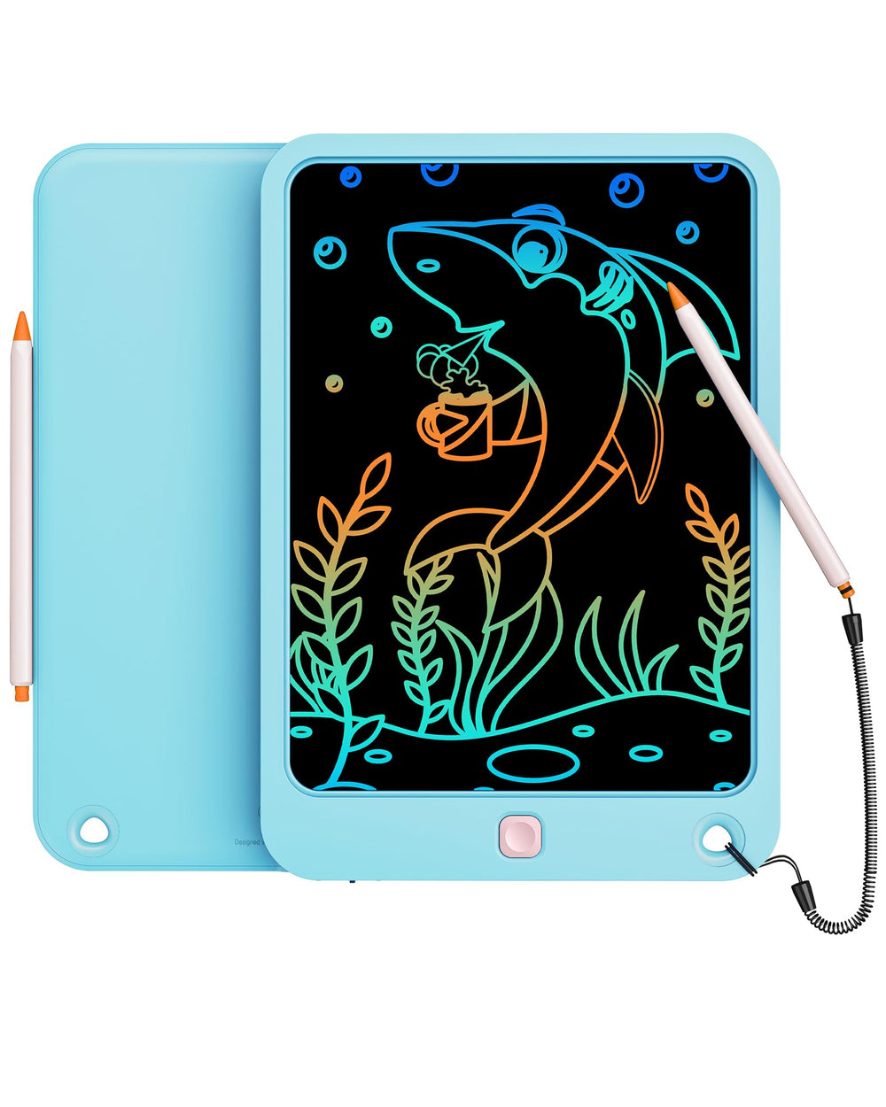 Kikapabi LCD Writing Tablet 10inch front view for colorful doodling on the go.