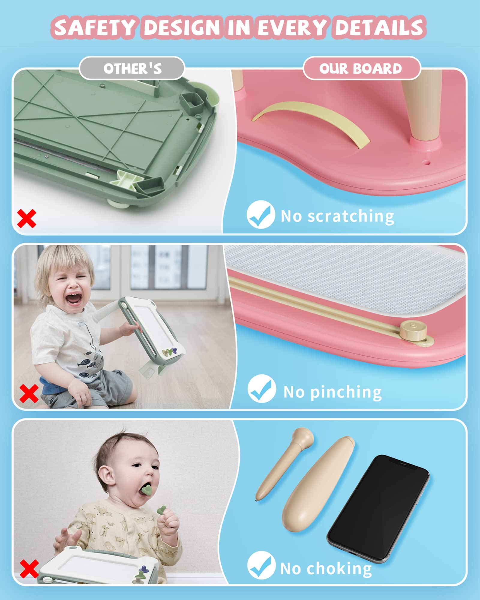Kikapabi board color zones encourage color exploration for kids.
