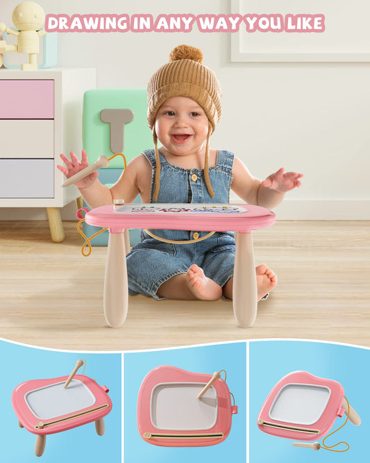 Kikapabi magnetic drawing board with a large 8.7-inch drawing area for doodling.