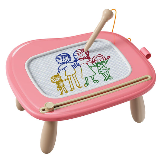 Kikapabi Magnetic Drawing Board with stable detachable legs for safe toddler play.
