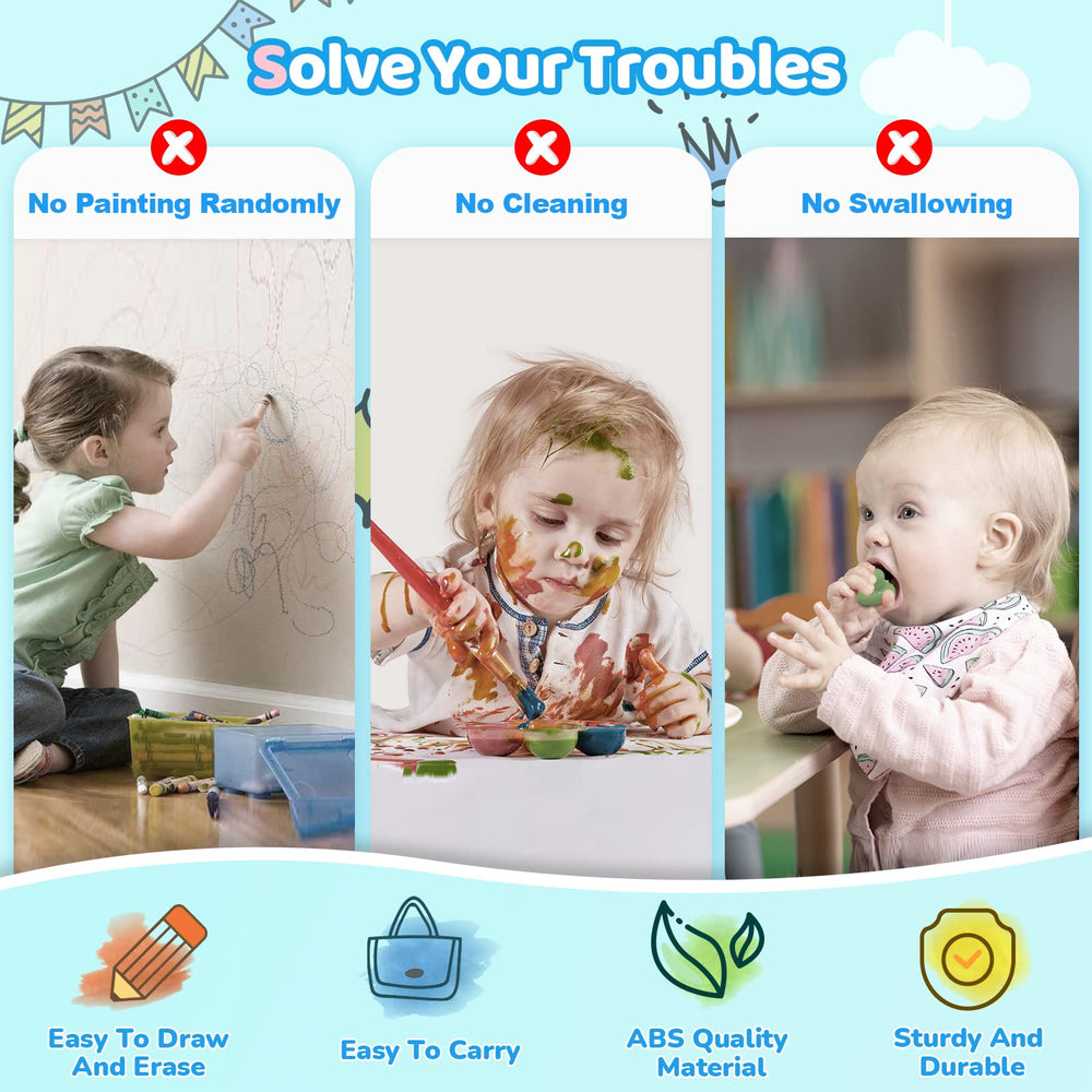Kikidex doodle board mint blue eraser knob for quick cleanups