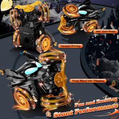Kikikid Bat RC car LED lights in action for dramatic play