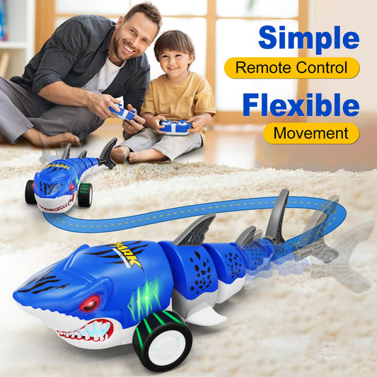 Kikikid RC shark detailed body design adds lifelike appeal for imaginative adventures.