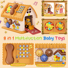 Kikikid rotating gear panel encourages fine motor skills during play.
