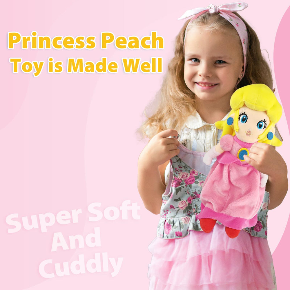 KILATIVE Princess Peach plush nose and mouth embroidery for cute detail.
