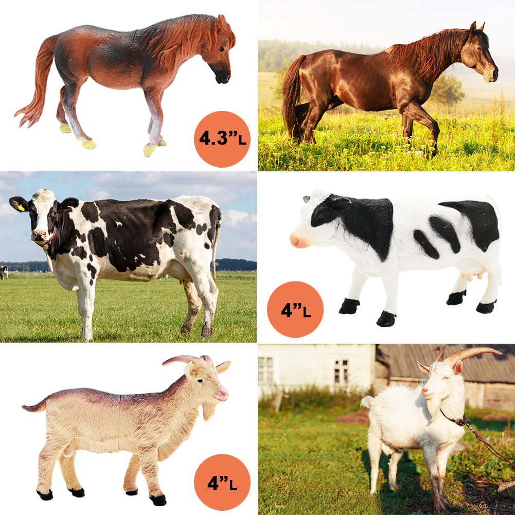 Kimicare farm figurines collection provides colorful, durable figures for pretend farming.