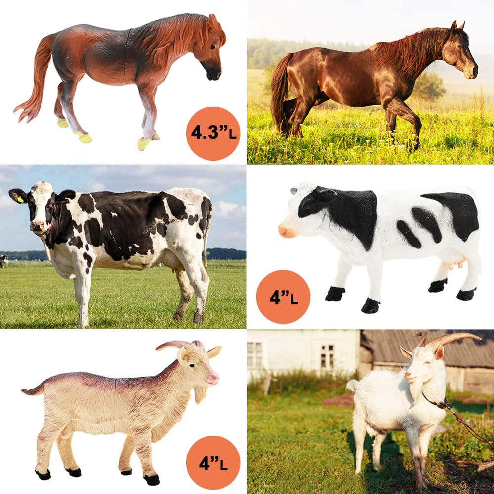 Kimicare farm figurines collection provides colorful, durable figures for pretend farming.