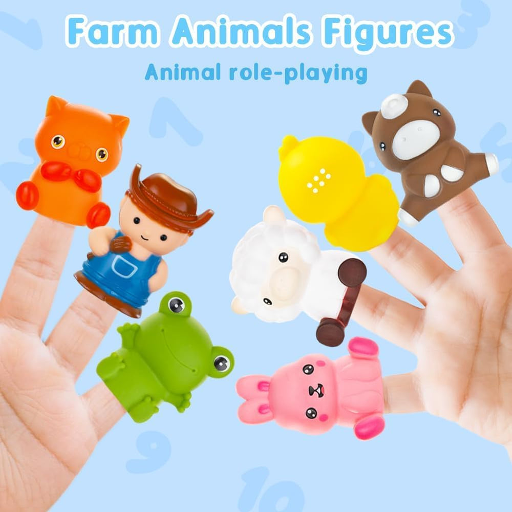 Kimicare farmer finger puppet for guided role-play and language practice