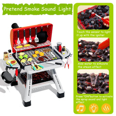 Kimicare Kids BBQ Grill Playset—smoke and sound effects boost imaginative play.