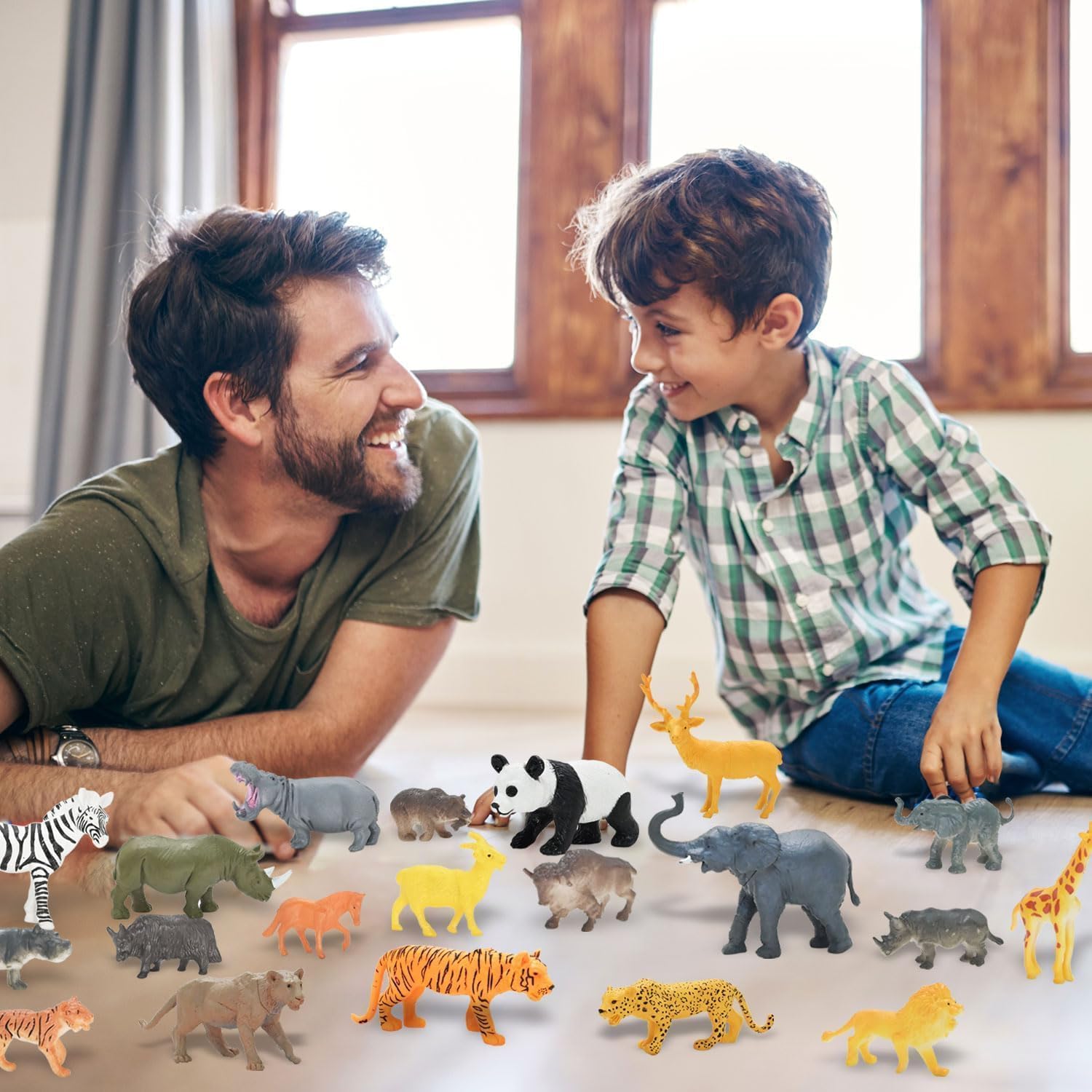 Kimicare safari giraffe figure – colorful learning aid for vocabulary building.