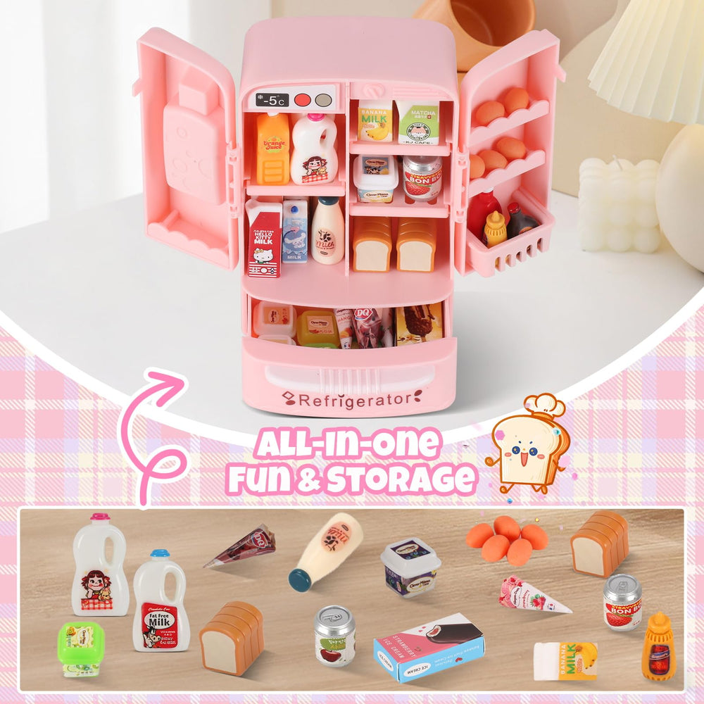 Kimo mini fridge ice-cream assembly activity promotes fine motor skills.