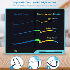 Kinayue eye-protecting LCD screen, safe back-lit colors for comfortable drawing.