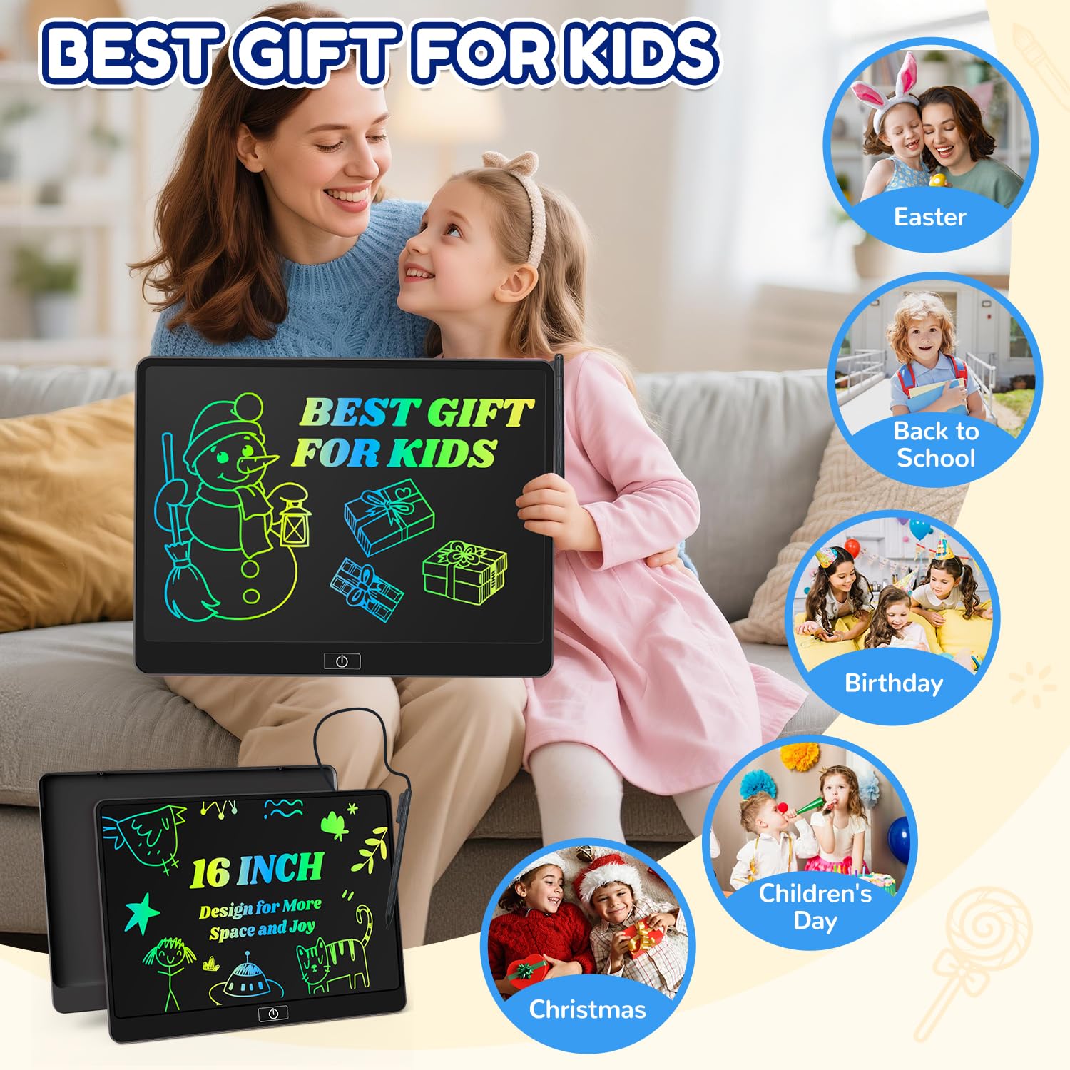 Kinayue gift-ready drawing tablet for kids and creativity.