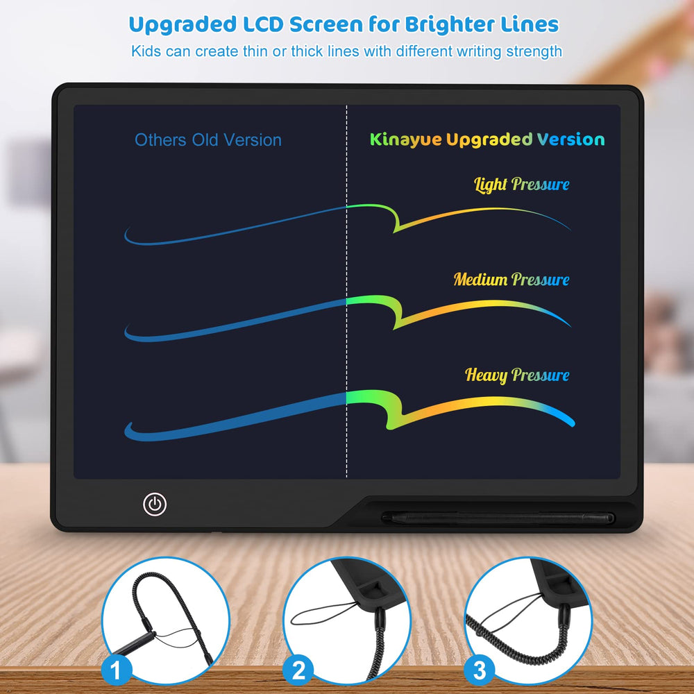 Kinayue pressure-sensitive drawing on a large screen for thick or thin lines.