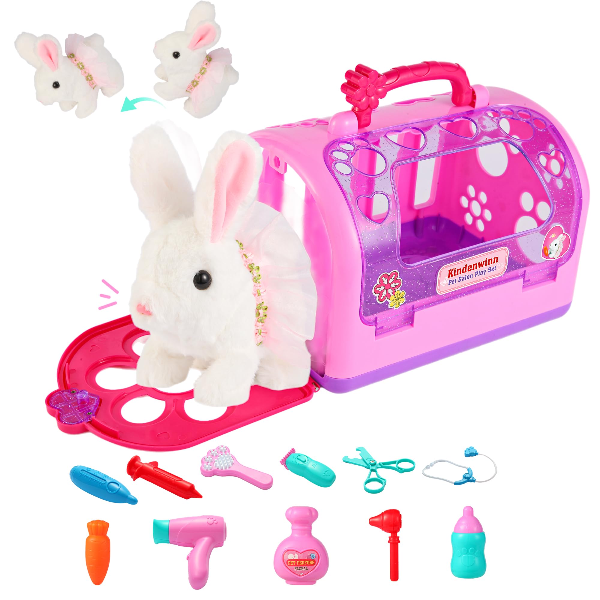 Kindenwinn Easter bunny 6-inch plush for cuddly, imaginative play