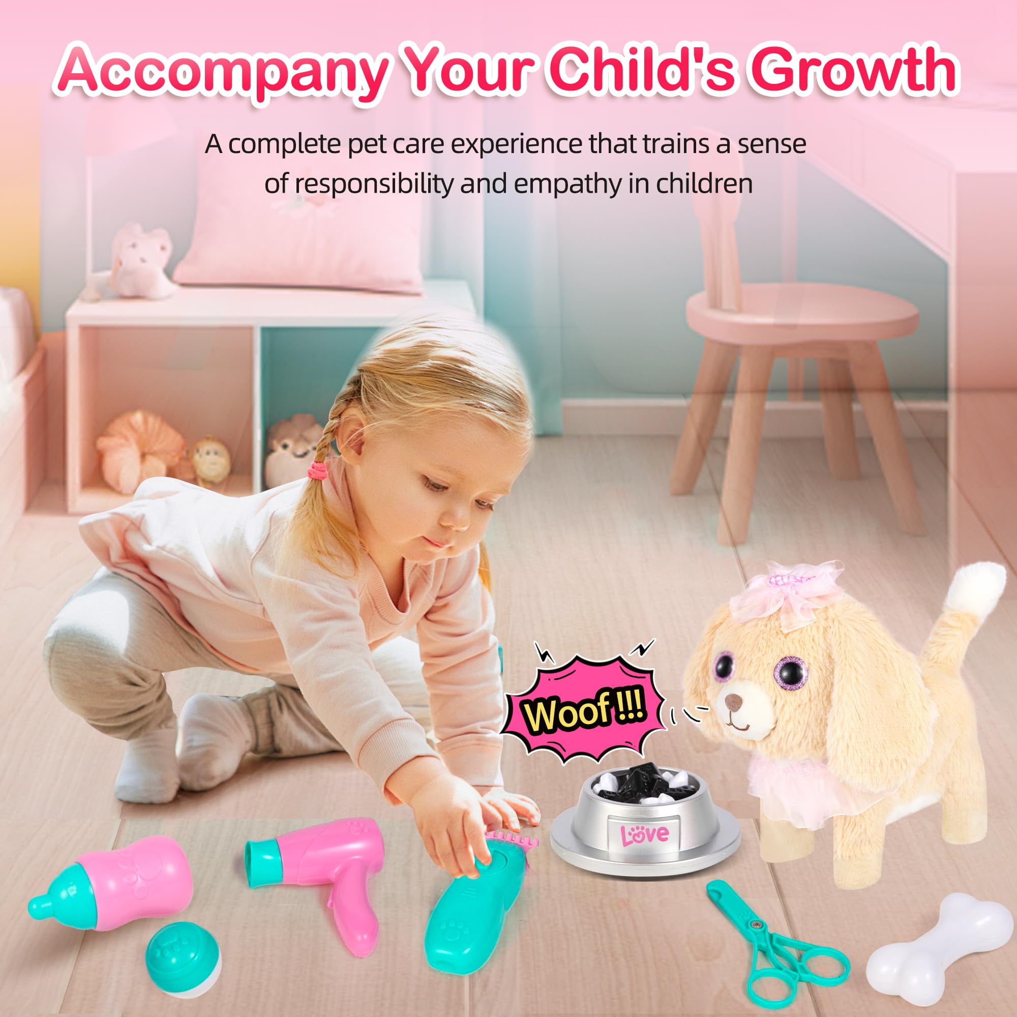 Kindenwinn puppy toy music mode makes it dance to tunes