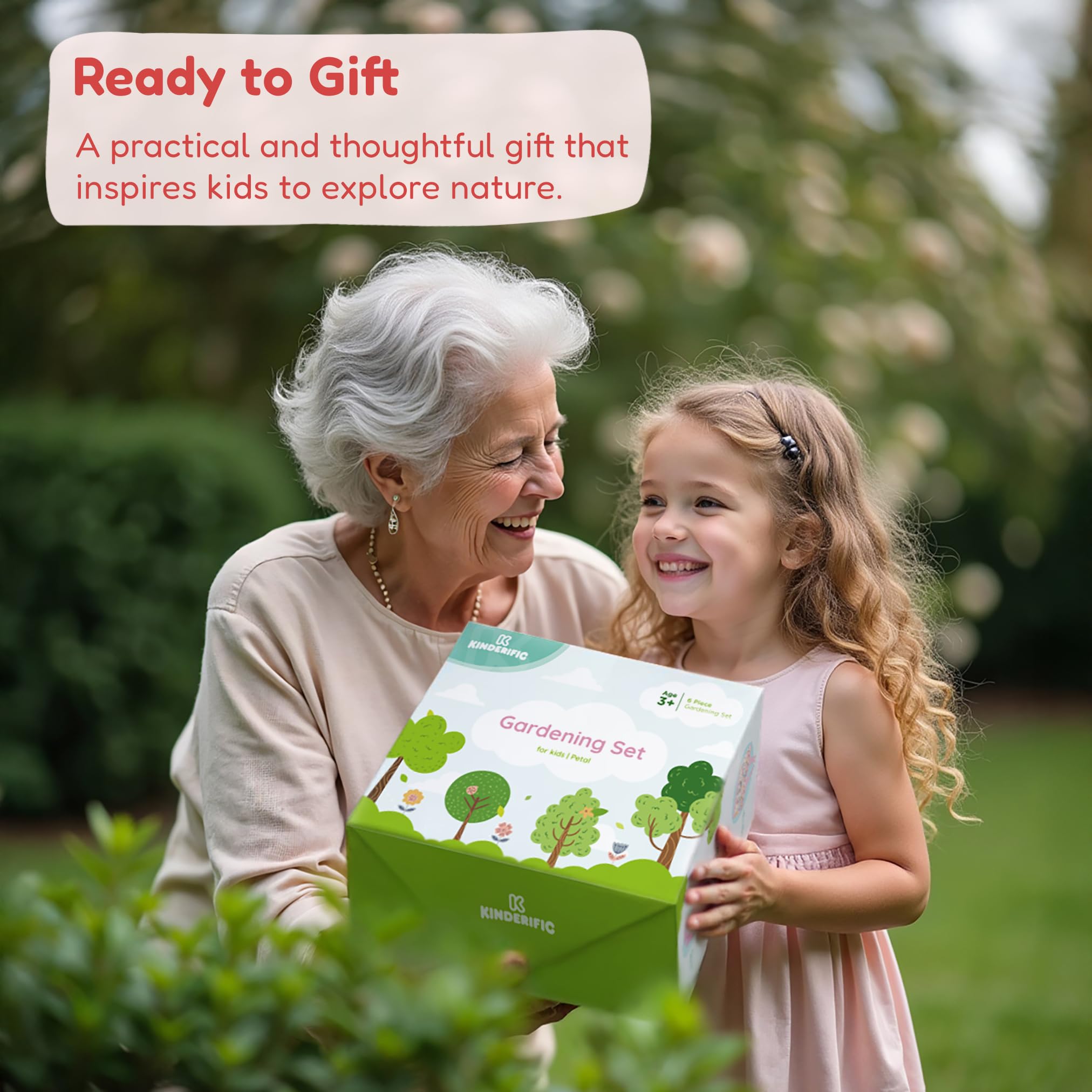 Kinderific gardening set fork helps loosen soil safely for young growers