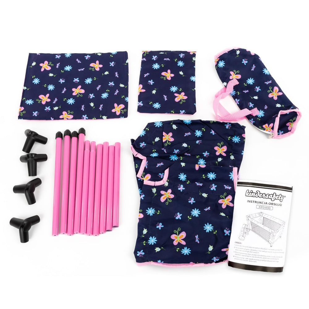 Kinderplay 18-inch doll bed for realistic care moments.