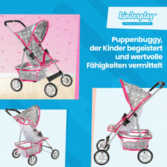 Kinderplay foam wheels protect floors while you push.