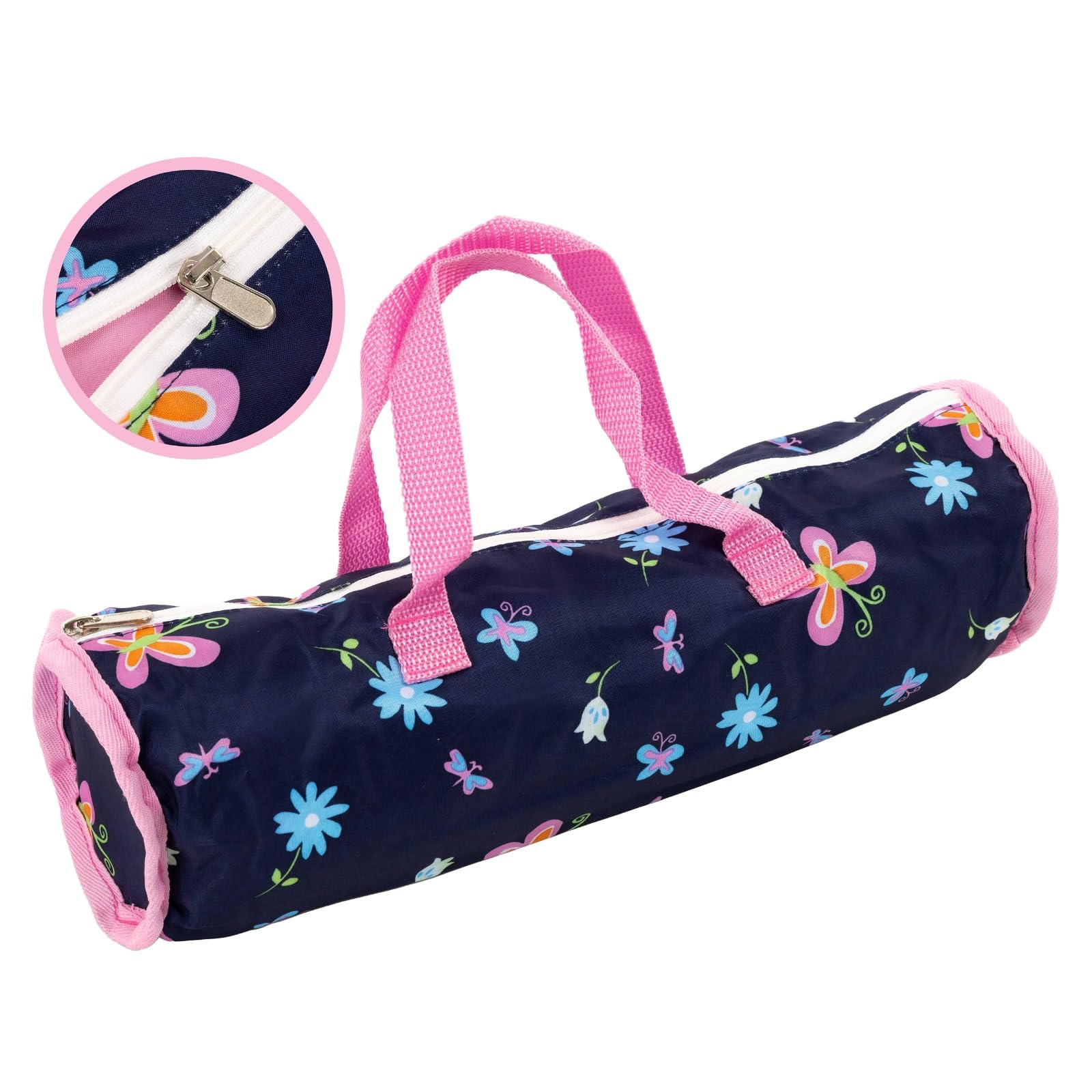 Kinderplay zippered carrying bag enables tidy storage and travel-friendly setup.