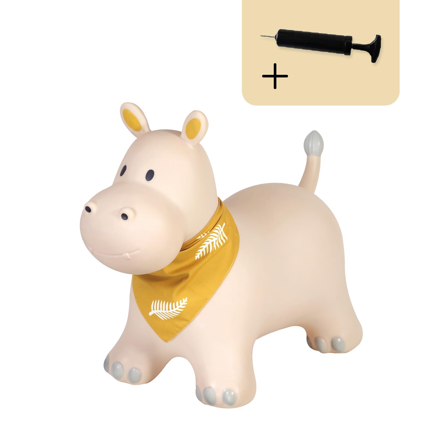 Kindsgut Bouncy Hippo outdoors use on grass or pavement.
