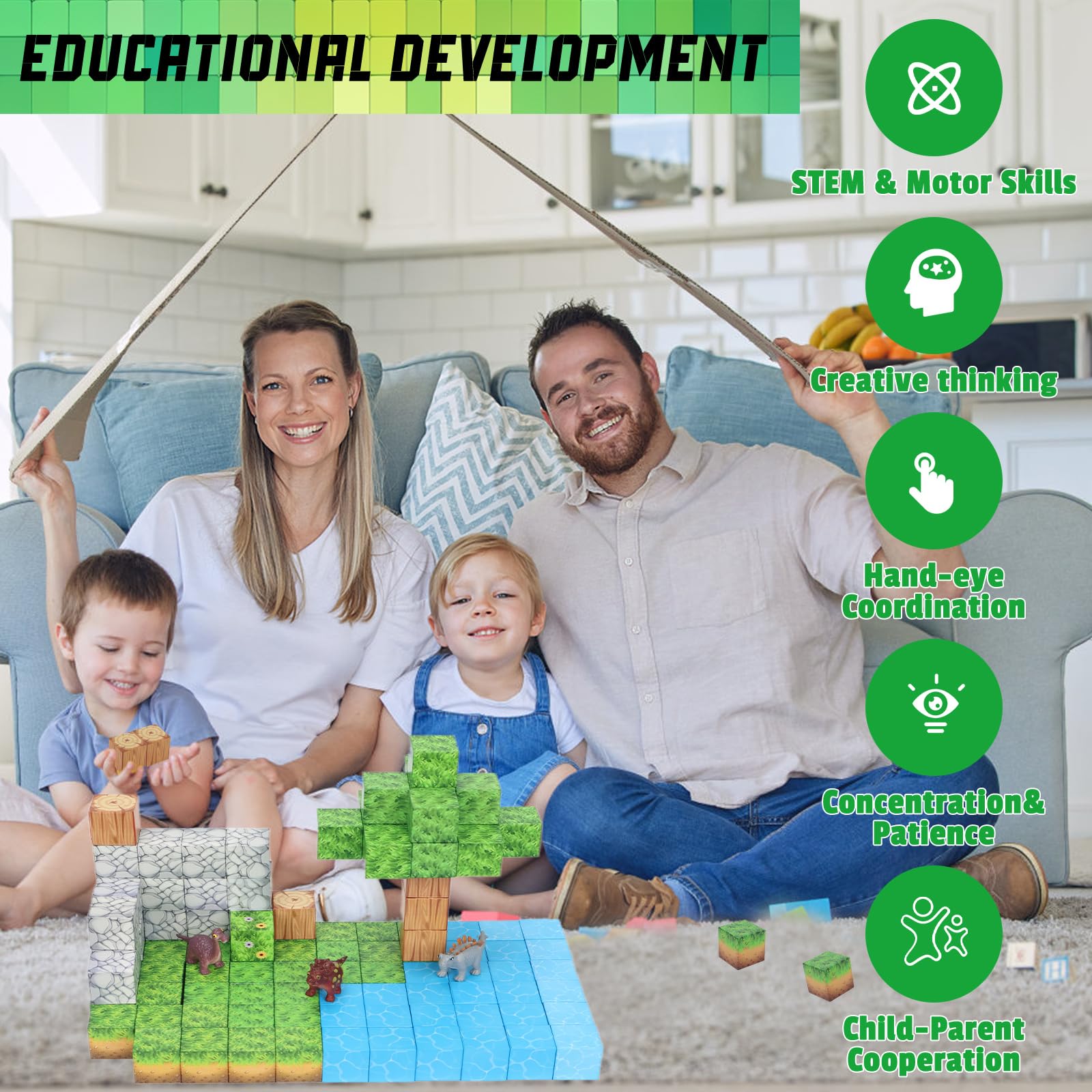 KinetiBlocks dinosaur figures spark storytelling and role-play adventures.