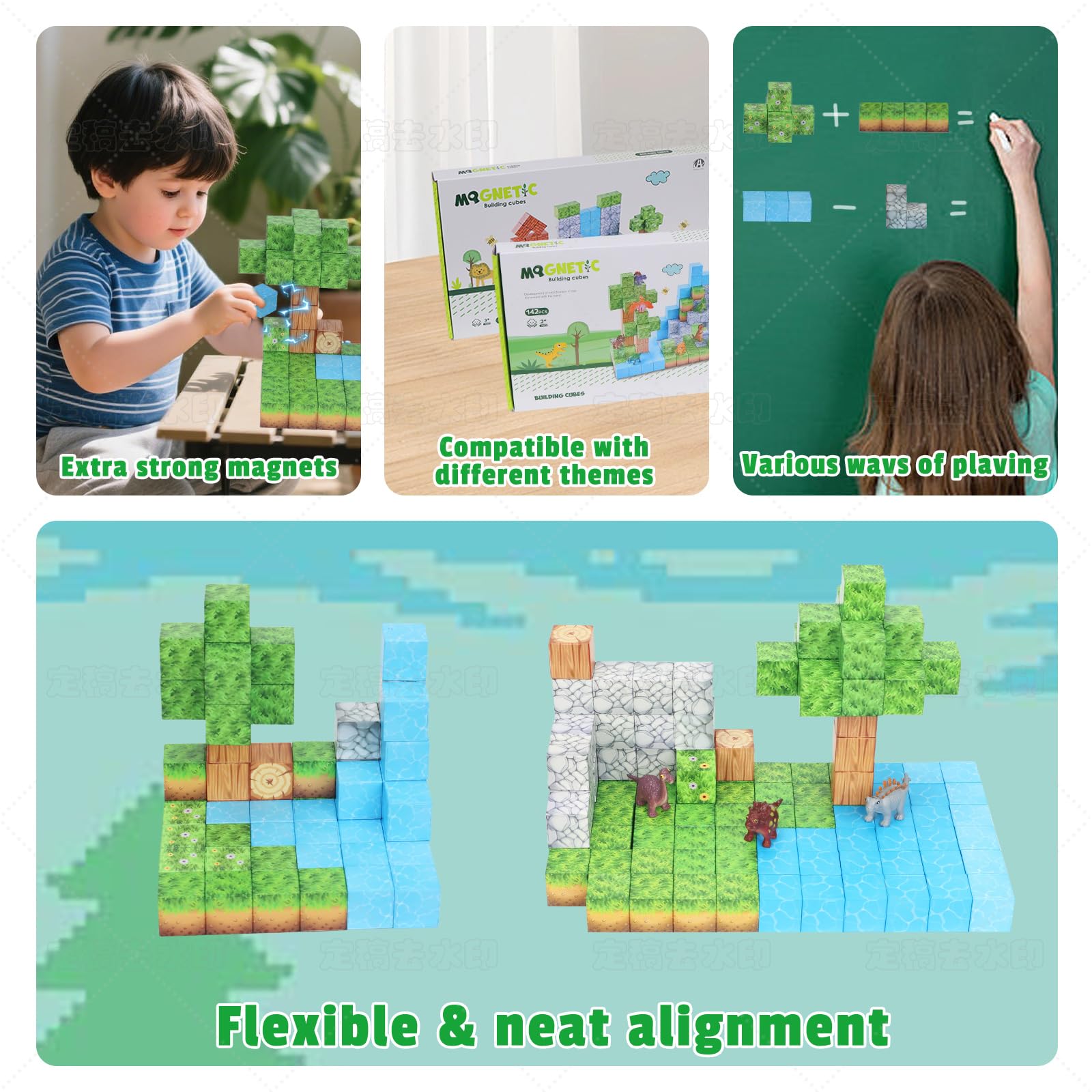 KinetiBlocks strong magnets enable secure 360-degree builds and stability.