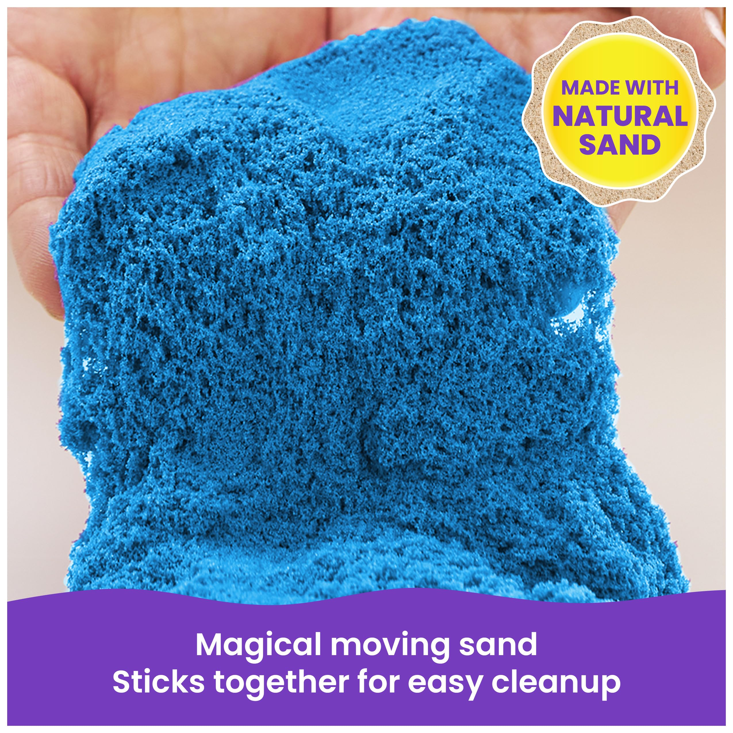 Kinetic Sand Beach Sand blends natural tones for versatile scene-building and storytelling.