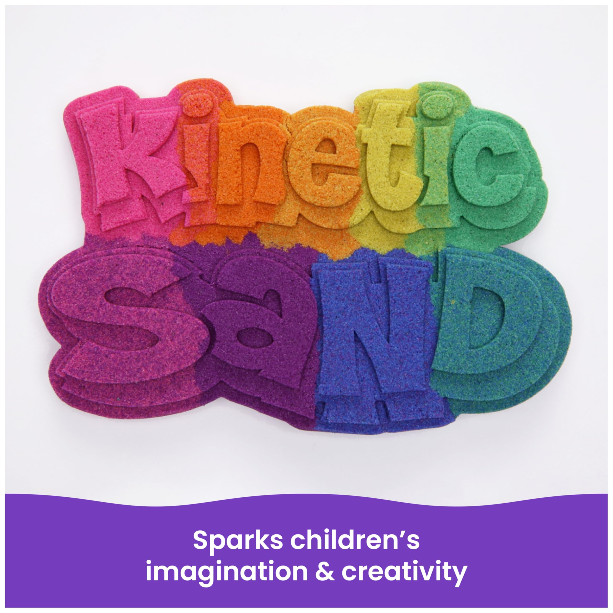 Child hands playing with Kinetic Sand showing sensory engagement and tactile development