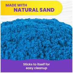 Kinetic Sand resealable bag zipper detail highlighting Kinetic Sand easy storage advantage