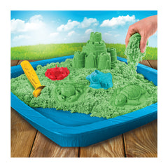 Kinetic Sand care commitment badge signals quality and safety.
