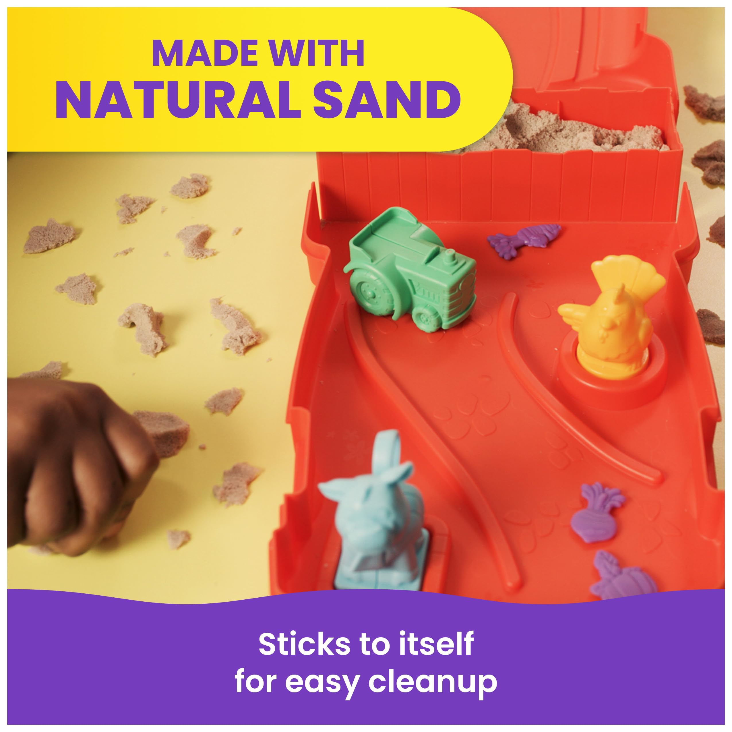 Kinetic Sand child playing at table encouraging sensory and motor skills