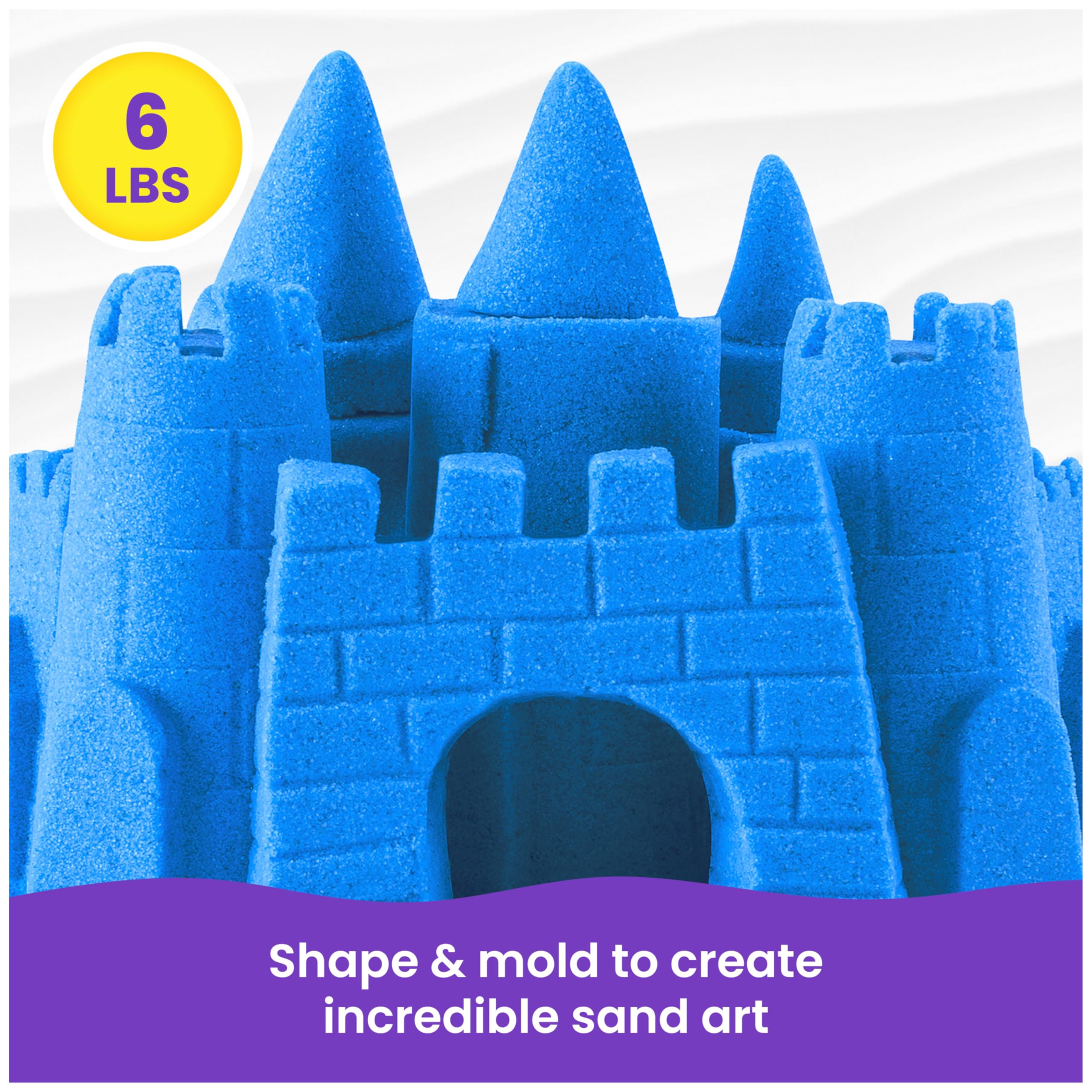 Kinetic Sand being squished by child hands demonstrating calming tactile play