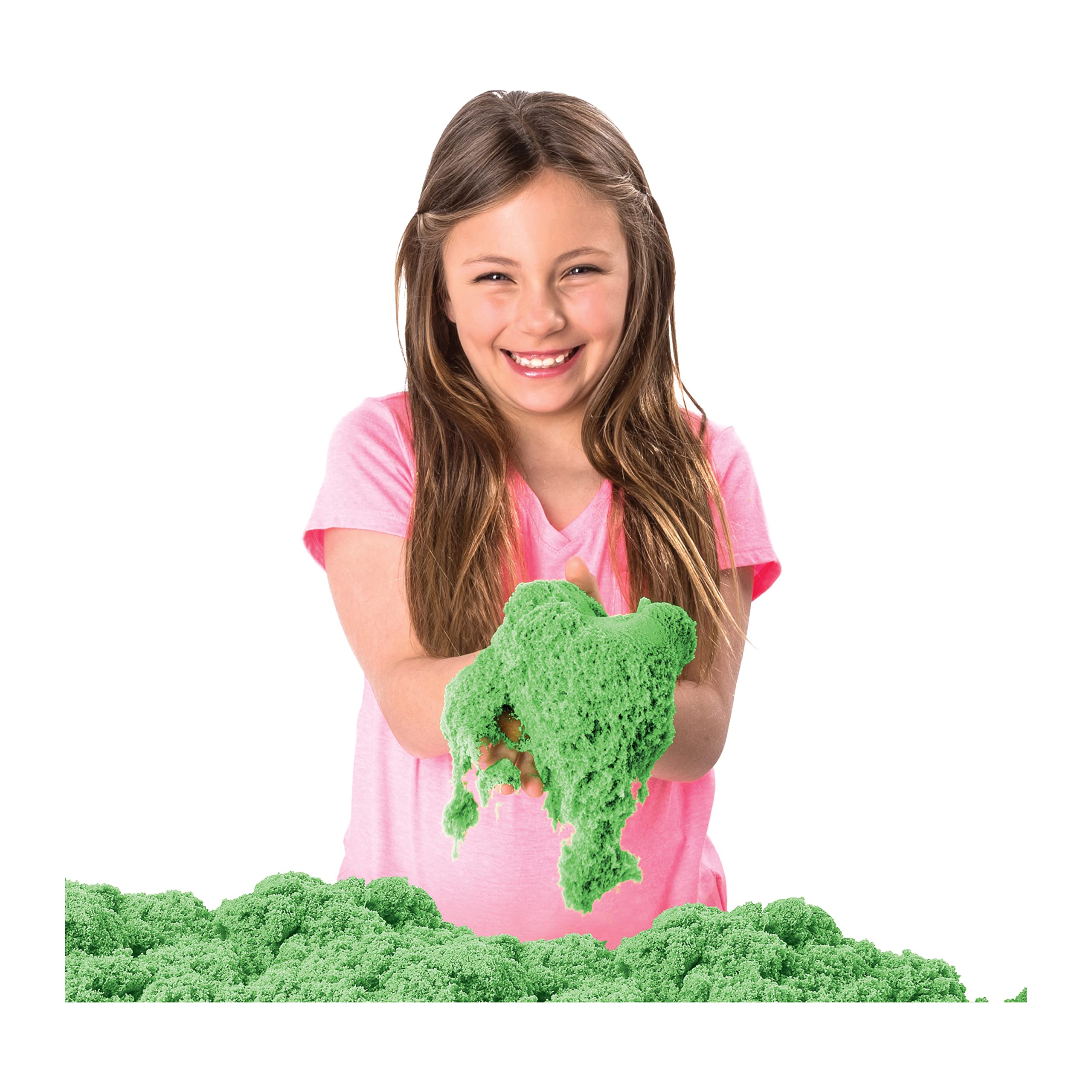 Kinetic Sand set includes 1 lb of sand and 3 molds.