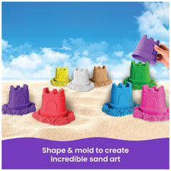 Kids enjoy hands-on play with Kinetic Sand colors for imagination and fine motor skills.
