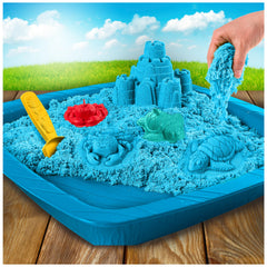 Kinetic Sand natural sand base offers safe, soft sensory exploration.