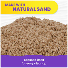 Resealable zipper detail on Kinetic Sand bag ensuring freshness and easy storage