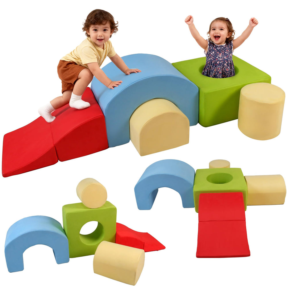 Kinevoli climbing toys foam block assembly enables varied routes for safe toddler exploration