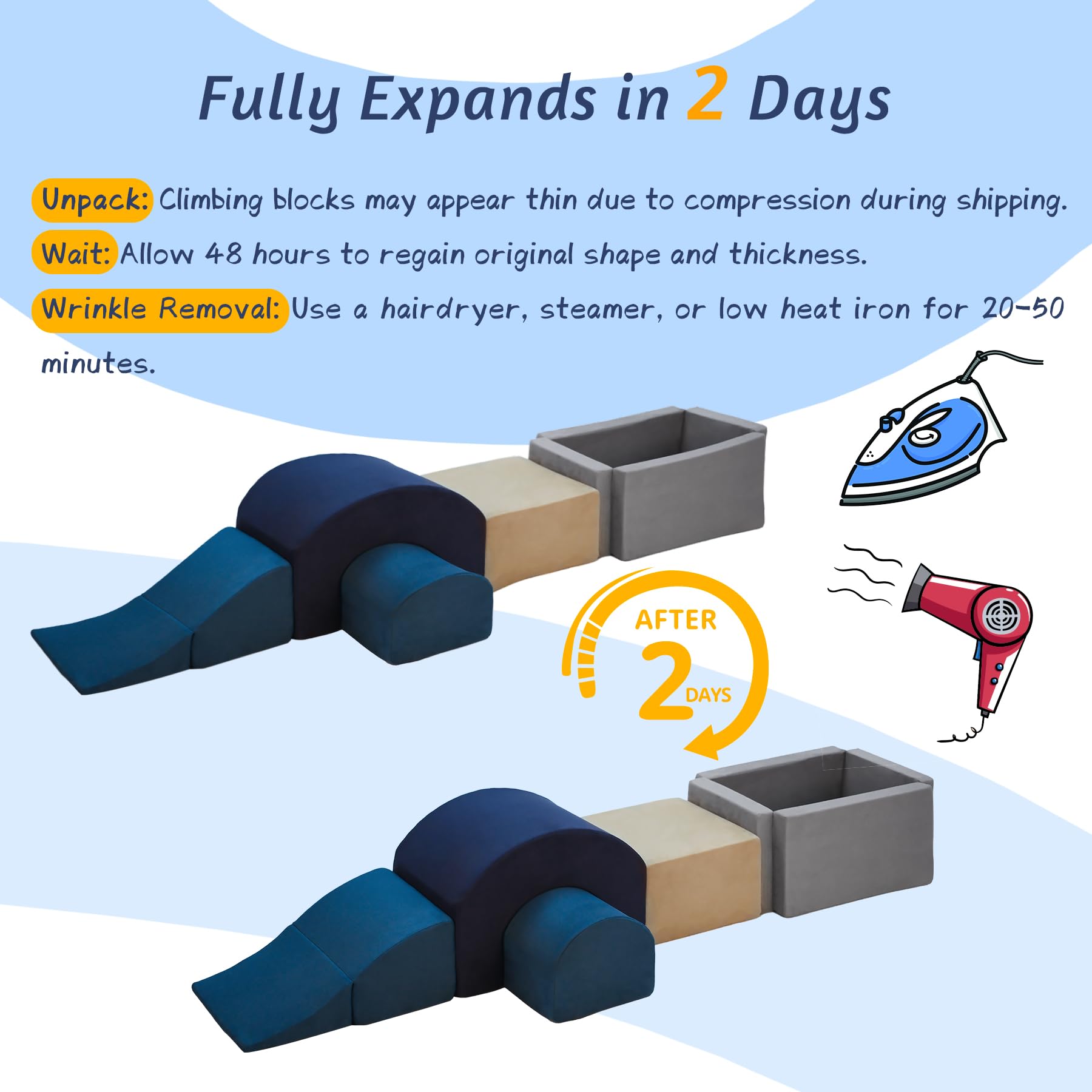 Kinevoli removable suede covers for easy cleaning after play