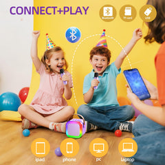 Kinglucky Bluetooth setup lets kids sing along with phones or tablets.