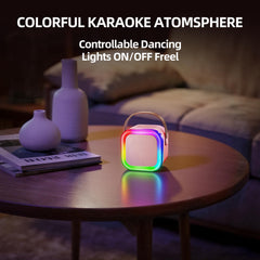 Kinglucky pink karaoke setup during a party with friends